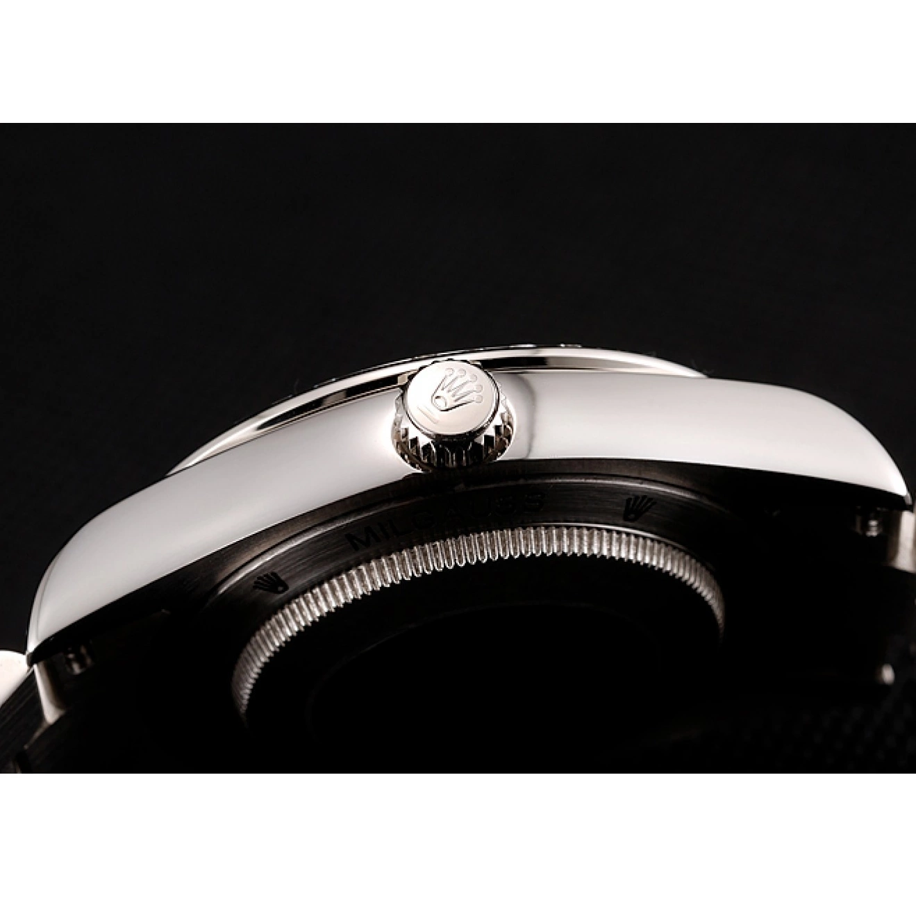 Aaa replica watch 1453966 Steel Swiss Diamond Case Diamond Rolex Dial Numerals Day-Date Stainless Black Bracelet 0817
